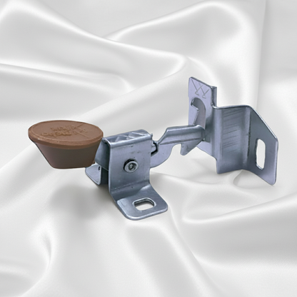Mekafur AutoLatch semi-automatic window lock in wood brown color, autolatch, window lock, window latch 